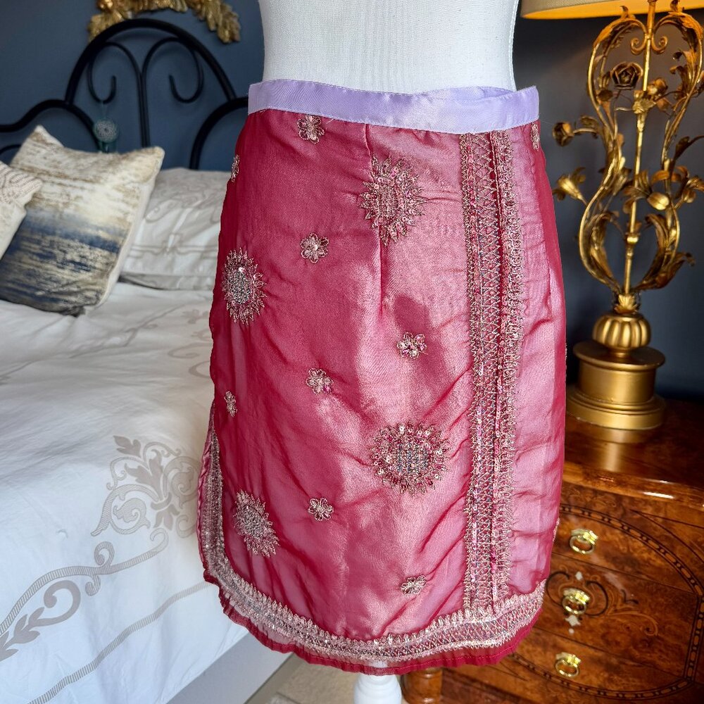Boho Hippie Style Recycled Sari Skirt
